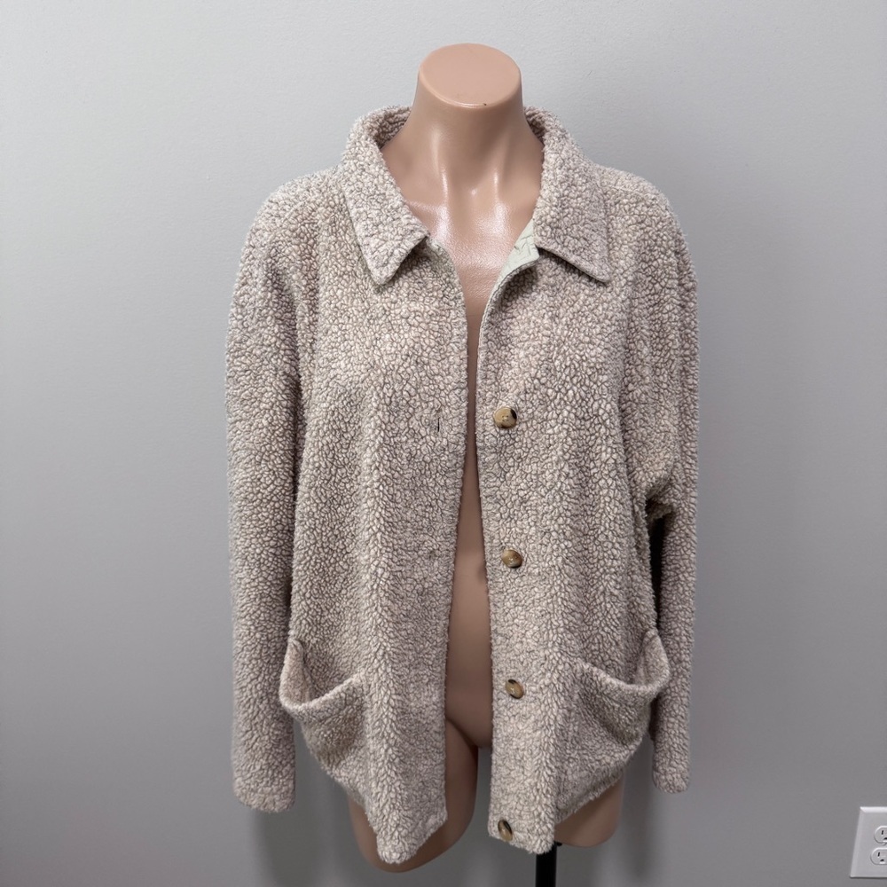 Columbia Sportswear Company Vintage Teddy Sherpa Jacket Large Tan